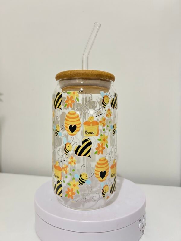 Honey Bee Libby Glass can - Image 2