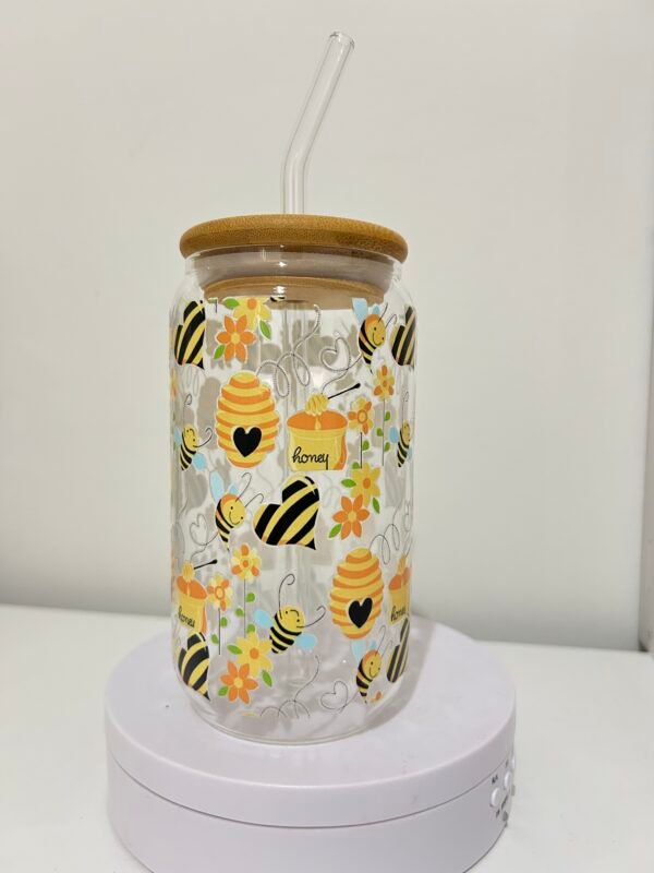 Honey Bee Libby Glass can