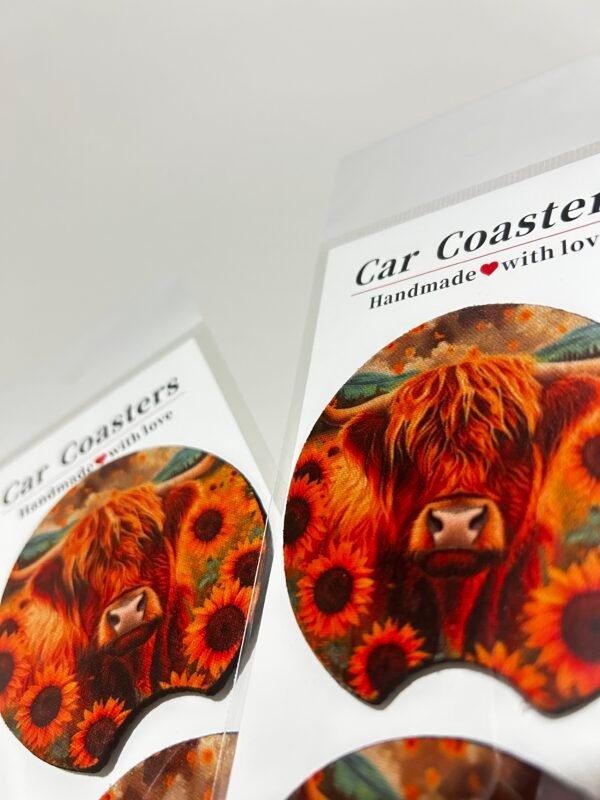 Highland Cow Car Coaster - Image 4