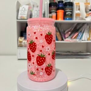 Strawberry Snowglobe tumbler