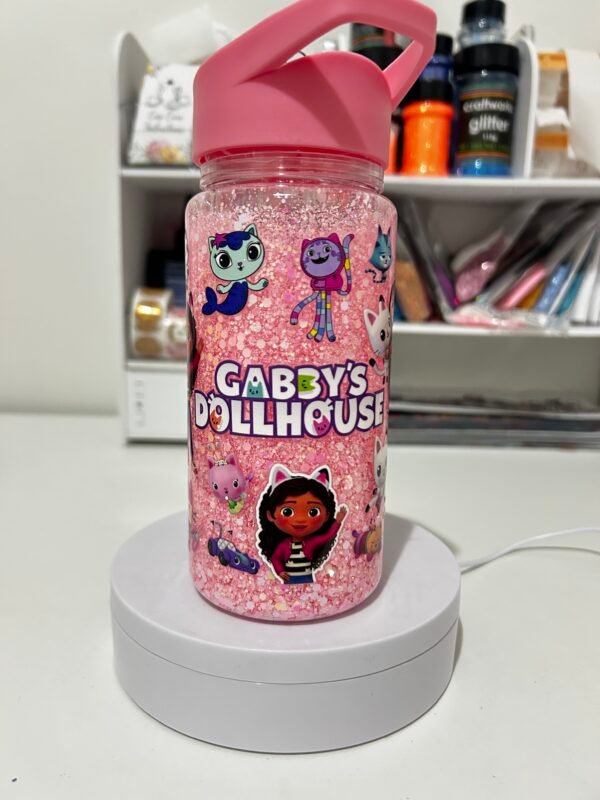 Gabby Dollhouse themed kids Snowglobe bottle - Image 2
