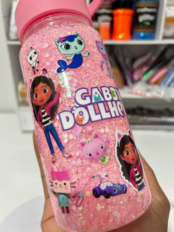 Gabby Dollhouse themed kids Snowglobe bottle - Image 5
