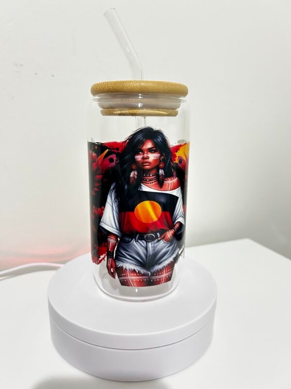 Aboriginal girl Libby glass can
