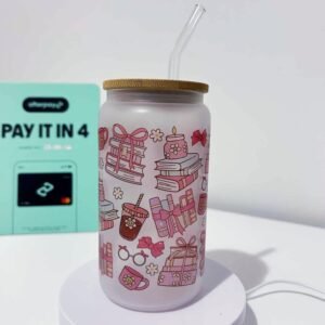 Bookish Girly Glass Can Set
