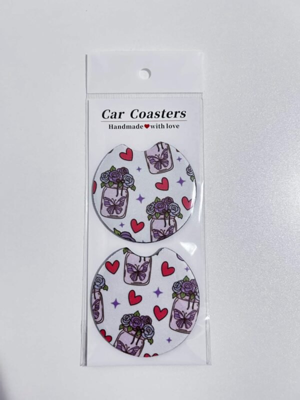 Butterfly Rose Cup and Car Coaster Duo Set - Image 4