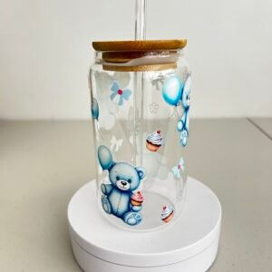 16oz blue bear Libby tumbler
