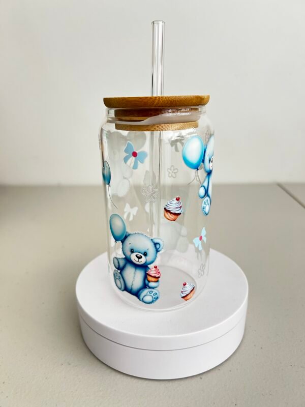16oz blue bear Libby tumbler