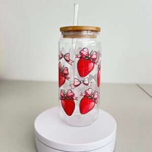 16oz Strawberry Acrylic Libby tumbler