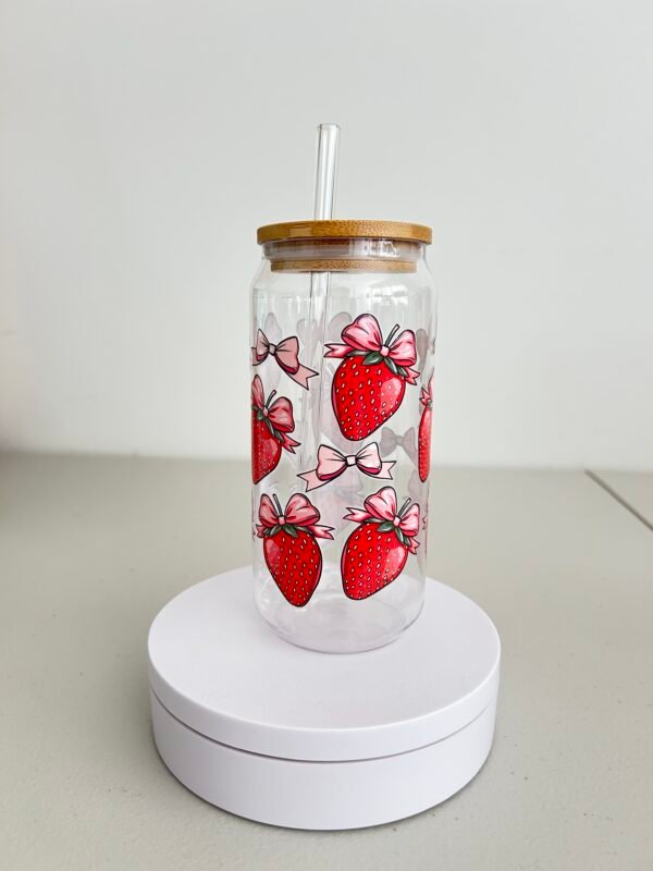 16oz Strawberry Acrylic Libby tumbler