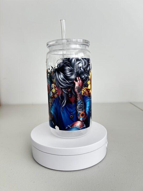 16oz tattoo woman Acrylic tumbler - Image 2
