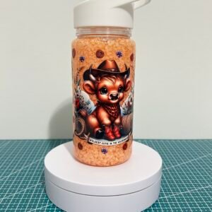 10oz Cute Highland cow Snowglobe bottle