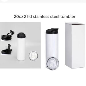 20oz sublimation 2 lid tumbler