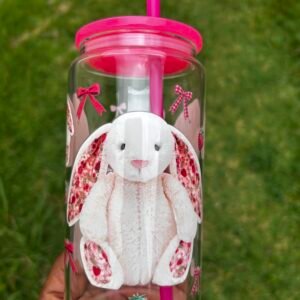 Bunny 16oz Libby Glass, floral jellycat theme